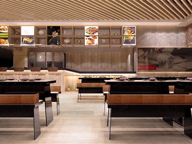 餐廳餐位區效果圖