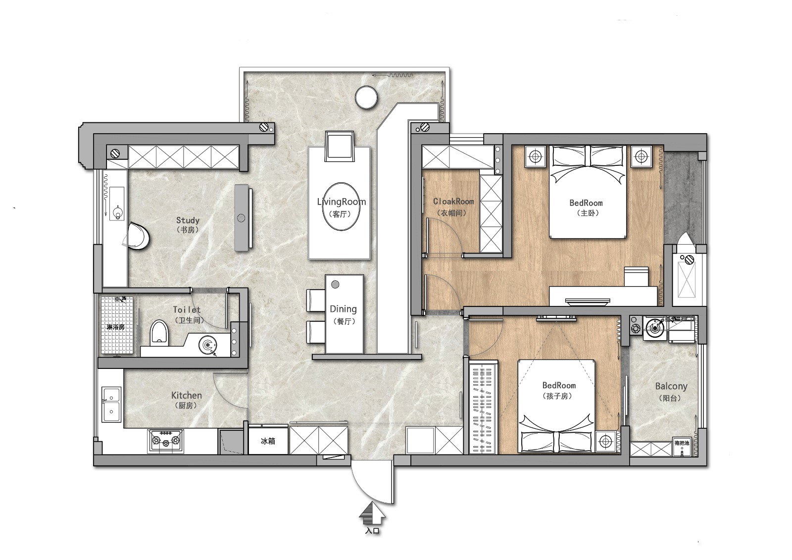 陽光普照的小屋平面圖