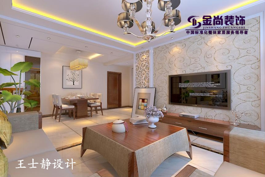 現代客廳電視背景墻效果圖