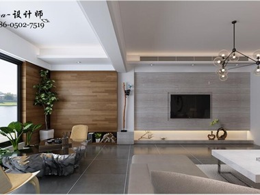 現代客廳電視背景墻效果圖