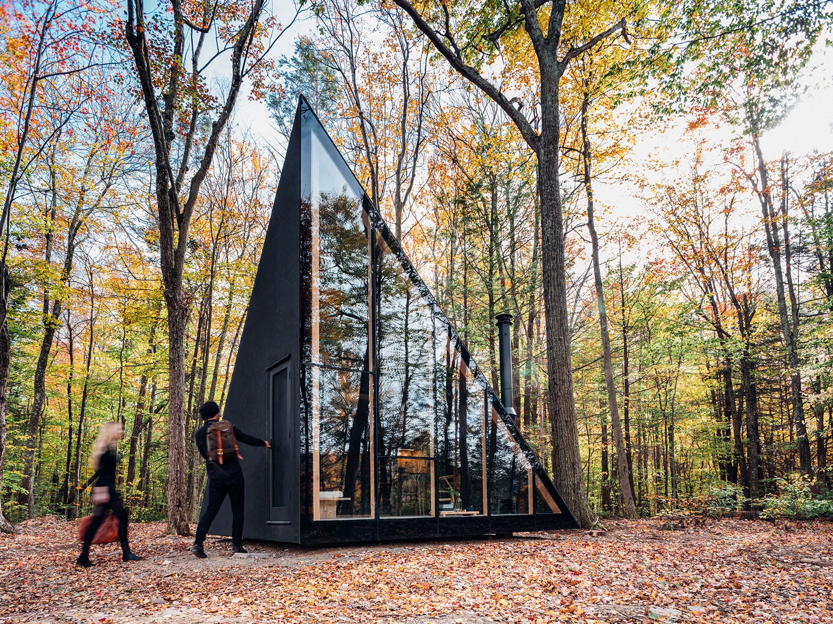 紐約州KLEIN A45小屋，森林中的水晶
