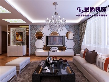 現代客廳電視背景墻效果圖